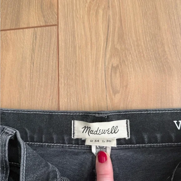 Men's Madewell Vintage Taper Black Jeans - Picture 6 of 7